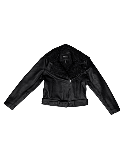 Biker no. 1 Black Shearling