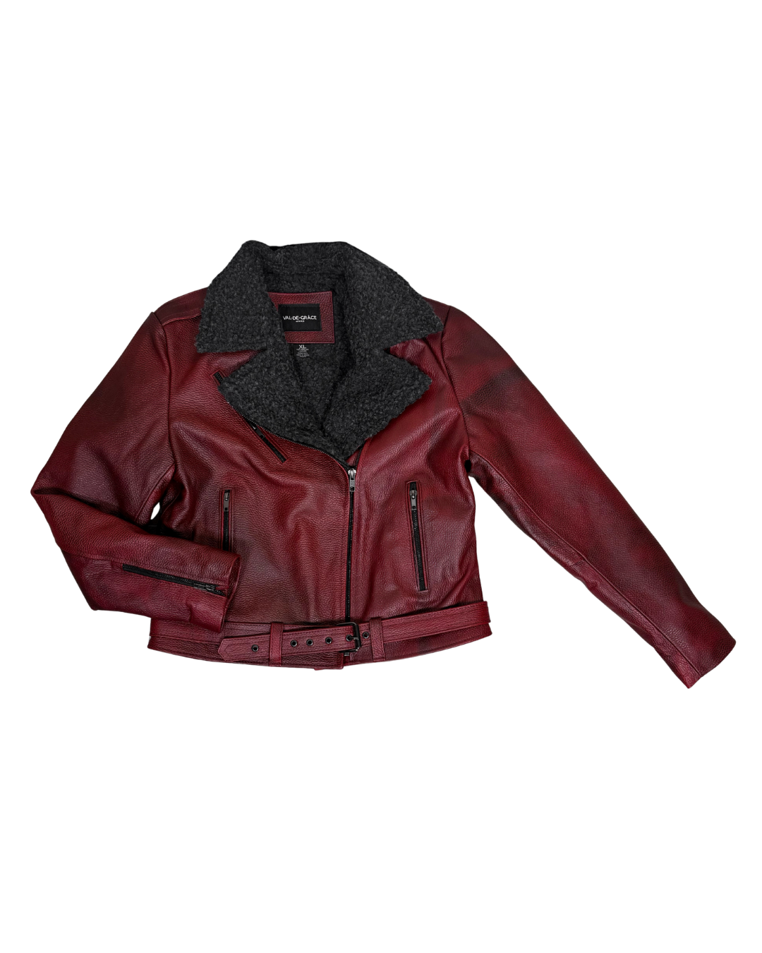 Biker no. 1 Cherry Shearling floter