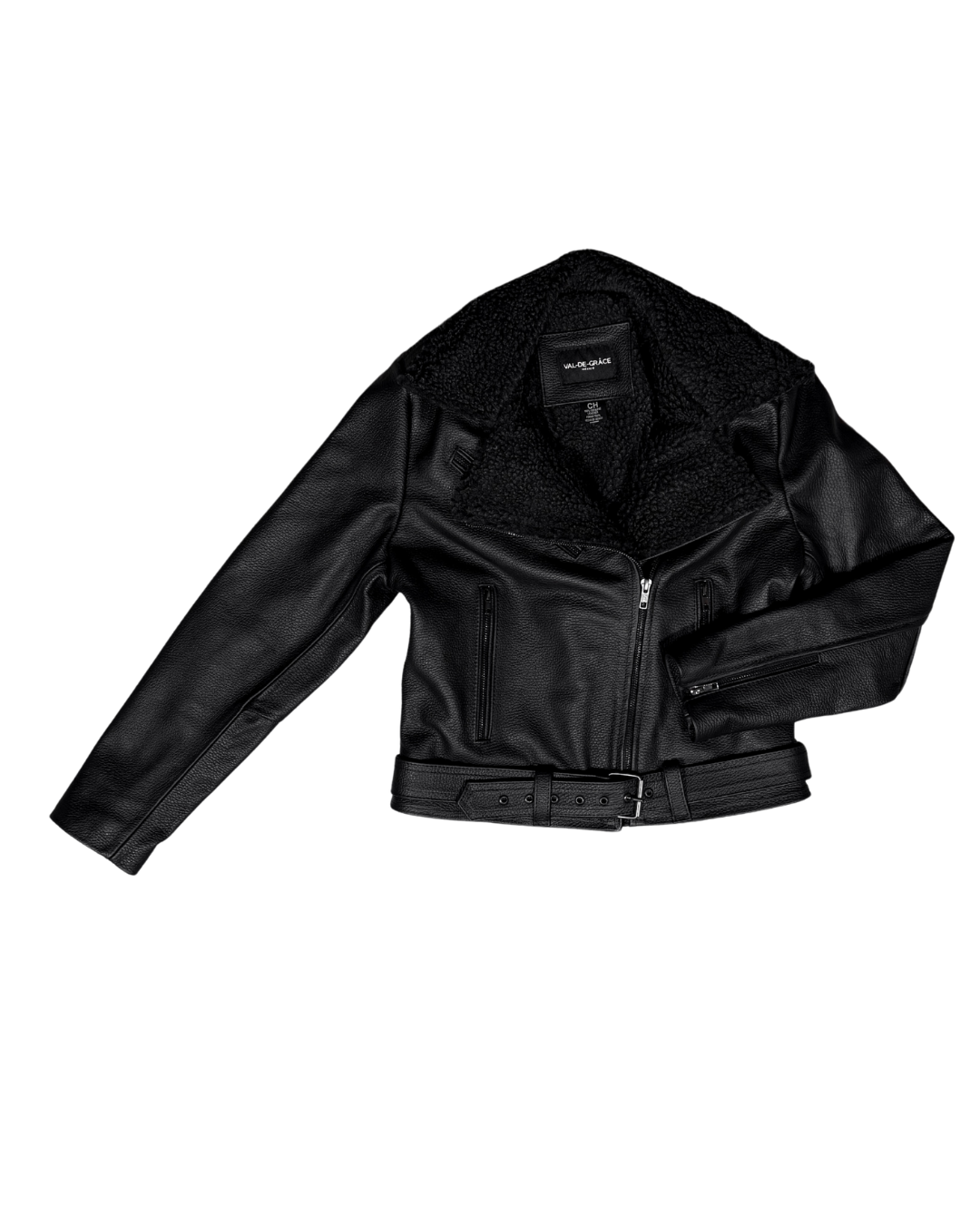 Biker no. 1 Black Shearling