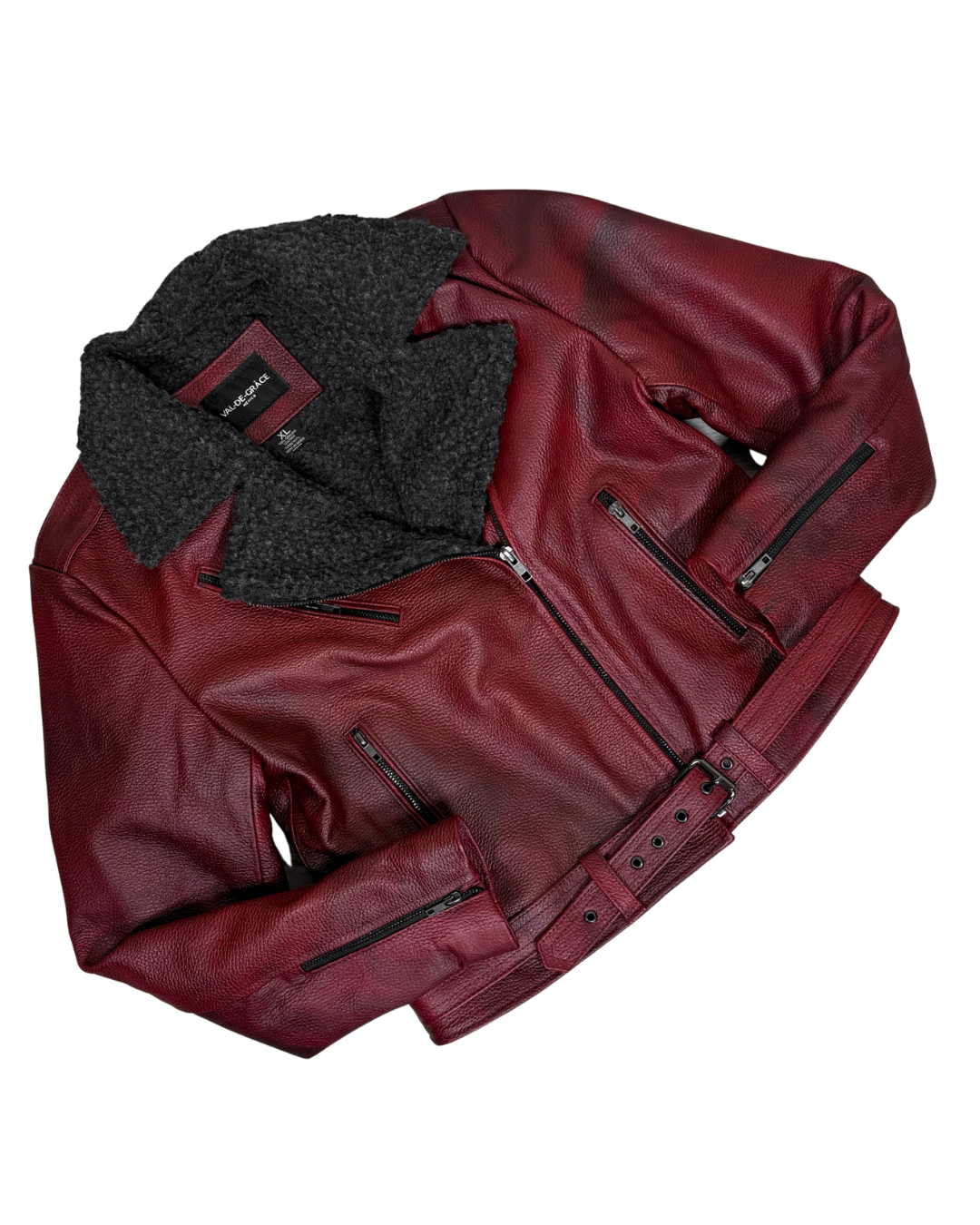 Biker no. 1 Cherry Shearling floter
