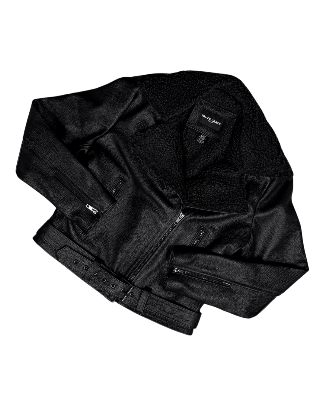 Biker no. 1 Black Shearling