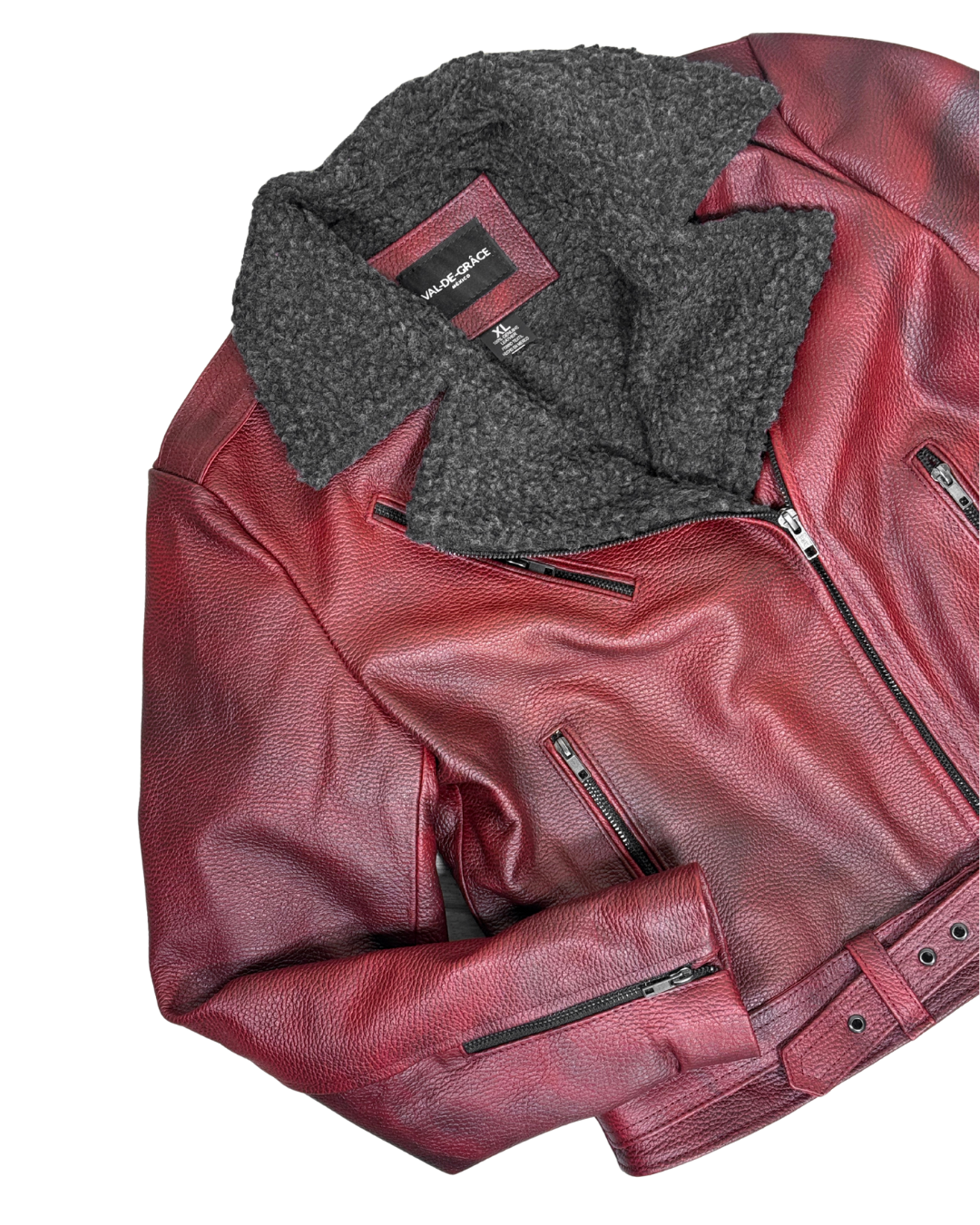 Biker no. 1 Cherry Shearling floter