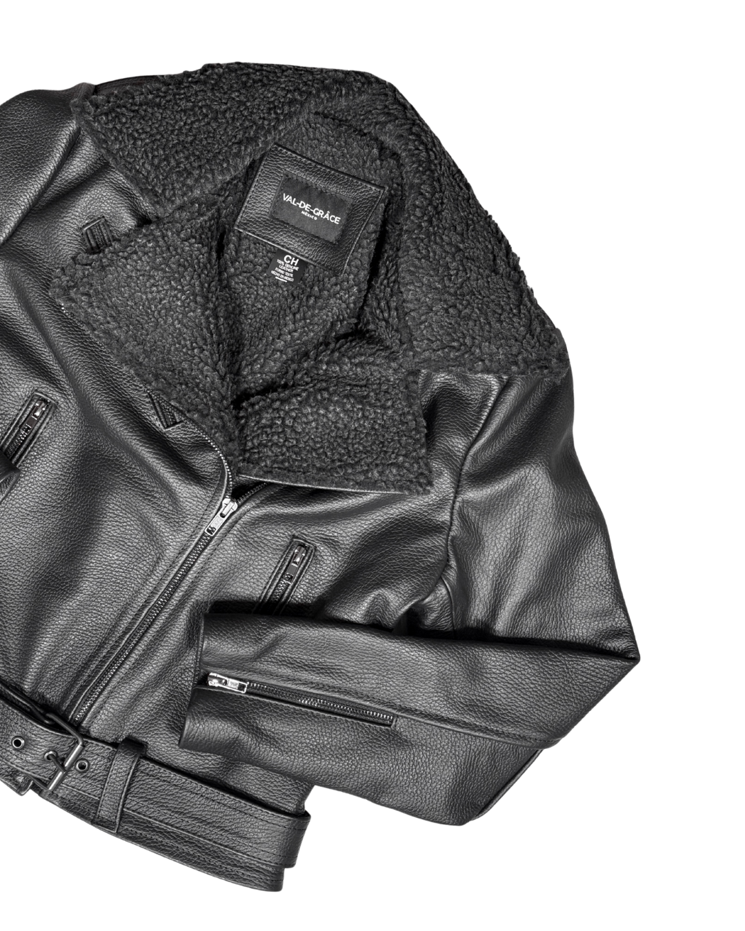 Biker no. 1 Black Shearling